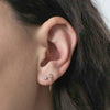 S925 Silver Water Drop Zircon Punk Earrings For Women