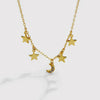 S925 Sterling Silver  Light Luxury Round Necklace Women's All  Match Personalized Gold Short Simple Stacked Clavicle Chain
