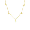 S925 Sterling Silver  Light Luxury Round Necklace Women's All  Match Personalized Gold Short Simple Stacked Clavicle Chain