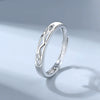 S925 Sterling Silver Adjustable Couple Rings Simple Geometric Antler Design Electroplated Matching Ring Set For Men And Women