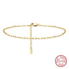 S925 Sterling Silver Adjustable Cross Chain Women's Anklet