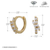 S925 Sterling Silver Allmatch Wave Ushape Electroplated Women's Earrings