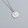 S925 Sterling Silver Ancient Coin Pendant Necklace For Women Geometric Queen Coin Collarbone Chain With Electroplated Finish