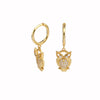 S925 Sterling Silver Animal Shape Owl Earrings French Retro Creative Design