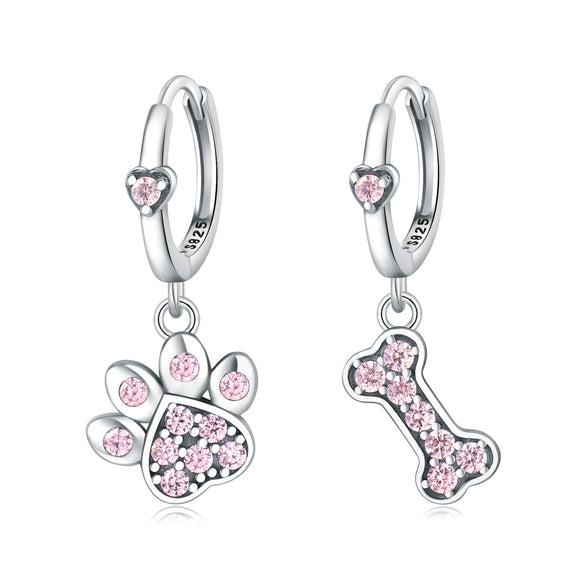 S925 Sterling Silver Animal Zodiac Earrings With Electroplating