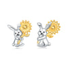 S925 Sterling Silver Animal Zodiac Earrings With Electroplating