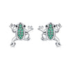 S925 Sterling Silver Animal Zodiac Earrings With Electroplating