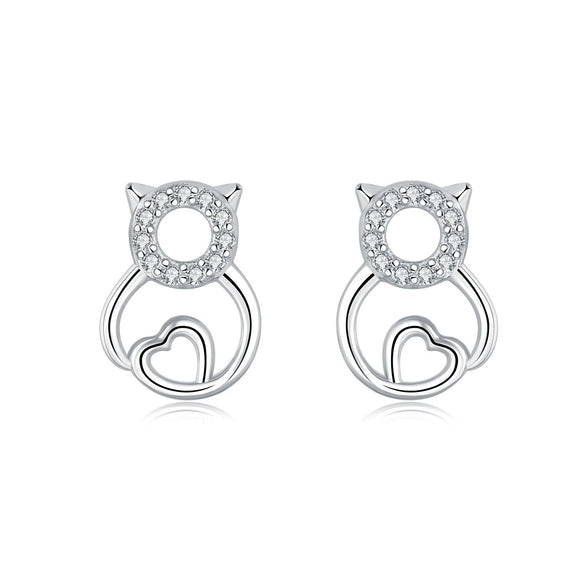 S925 Sterling Silver Animal Zodiac Earrings With Electroplating