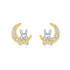 S925 Sterling Silver Animal Zodiac Earrings With Electroplating
