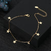 S925 Sterling Silver Anklet Geometric Style Fivepointed Stars