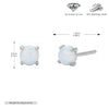 S925 Sterling Silver Australian Gemstone Women's Mini Cute Artistic Fresh Colorful Simple Allmatch Ushape Earrings With Electroplating