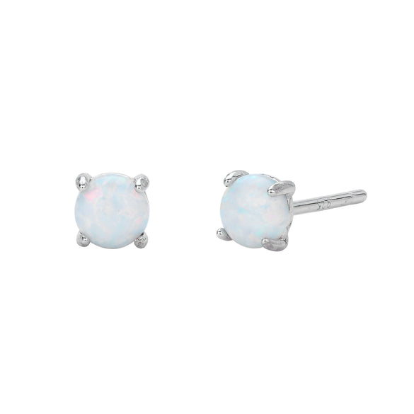 S925 Sterling Silver Australian Gemstone Women's Mini Cute Artistic Fresh Colorful Simple Allmatch Ushape Earrings With Electroplating