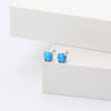 S925 Sterling Silver Australian Gemstone Women's Mini Cute Artistic Fresh Colorful Simple Allmatch Ushape Earrings With Electroplating