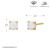 S925 Sterling Silver Australian Gemstone Women's Mini Cute Artistic Fresh Colorful Simple Allmatch Ushape Earrings With Electroplating