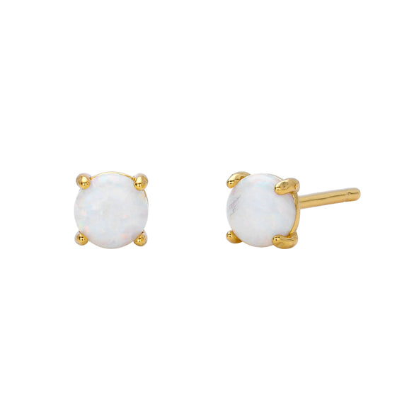 S925 Sterling Silver Australian Gemstone Women's Mini Cute Artistic Fresh Colorful Simple Allmatch Ushape Earrings With Electroplating