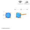 S925 Sterling Silver Australian Gemstone Women's Mini Cute Artistic Fresh Colorful Simple Allmatch Ushape Earrings With Electroplating