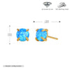 S925 Sterling Silver Australian Gemstone Women's Mini Cute Artistic Fresh Colorful Simple Allmatch Ushape Earrings With Electroplating