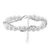 S925 Sterling Silver Bead Bracelet With Pearls And Geometric Design Electroplating