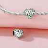 S925 Sterling Silver Beaded Leaf Clover Rose Pendant Diy Bracelet Jewelry Accessories With Epoxy Process
