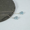 S925 Sterling Silver Blue Water Drop Ear Line Earrings Simple Elegant Drop Shape Dangle Earrings For Women