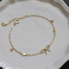 S925 Sterling Silver Bow And Flower Patterned Bracelet For Women 14K Gold Plated