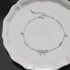 S925 Sterling Silver Bow And Flower Patterned Bracelet For Women 14K Gold Plated