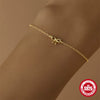 S925 Sterling Silver Bow Bracelet And Earrings Set With Electroplating Simple And Elegant For Women And Unisex