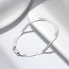 S925 Sterling Silver Bracelet Blade Flat Snake Bone Geometric Ins Trendy Cold Style Electroplated Unisex