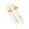 S925 Sterling Silver Brushed Double Swan Long Tassel Earrings Light Luxury Animal Design Fashion Earrings