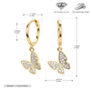 S925 Sterling Silver Butterfly And Bow Earrings For Women Light Luxury Style