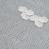 S925 Sterling Silver Butterfly And Bow Tassel Earrings For Women Elegant Light Luxury Floral Shell Drop Earrings