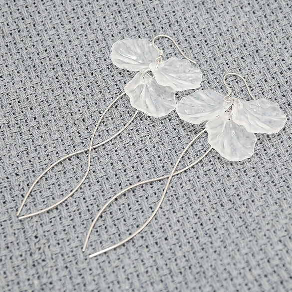 S925 Sterling Silver Butterfly And Bow Tassel Earrings For Women Elegant Light Luxury Floral Shell Drop Earrings