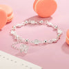 S990 Sterling Silver Butterfly And Peach Blossom Bracelet With Floral Design For Women Light Luxury Exquisite Crafted Jewelry