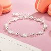 S990 Sterling Silver Butterfly And Peach Blossom Bracelet With Floral Design For Women Light Luxury Exquisite Crafted Jewelry