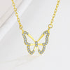 S925 Sterling Silver Butterfly Clavicle Necklace With Geometric Animal Style Pendant Fashion Jewelry