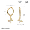 S925 Sterling Silver Butterfly Earring Animal Pattern Elegant And Fashionable For Women