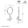 S925 Sterling Silver Butterfly Earring Animal Pattern Elegant And Fashionable For Women