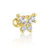 S925 Sterling Silver Butterfly Zircon Fashion Women's Sweet Animal Earrings