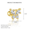 S925 Sterling Silver Butterfly Zircon Fashion Women's Sweet Animal Earrings