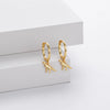 S925 Sterling Silver Cartoon Three Dimensional Dinosaur Earrings Electroplated For Women With Animal Pattern