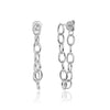 S925 Sterling Silver Chain Tassel Earrings Electroplated Fashion Ear Jewelry