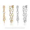 S925 Sterling Silver Chain Tassel Earrings Electroplated Fashion Ear Jewelry