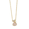 S925 Sterling Silver Chalcedony Pocket Pendant Necklace For Women Retro Geometric Electroplated Clavicle Chain Light Luxury Jewelry