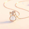 S925 Sterling Silver Chalcedony Pocket Pendant Necklace For Women Retro Geometric Electroplated Clavicle Chain Light Luxury Jewelry