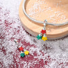 S925 Sterling Silver Christmas Tree Snowman Charm Diy Bracelet Accessories With Dripping Oil Design