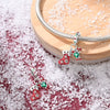 S925 Sterling Silver Christmas Tree Snowman Charm Diy Bracelet Accessories With Dripping Oil Design