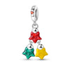 S925 Sterling Silver Christmas Tree Snowman Charm Diy Bracelet Accessories With Dripping Oil Design