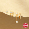 S925 Sterling Silver Cold Style Fourleaf Clover Petal Earrings With Electroplating For Women