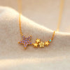 S925 Sterling Silver Colorful Star Necklace Women's Simple Fashion Clavicle Chain With Electroplating