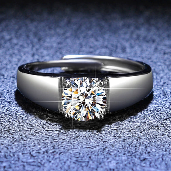 S925 Sterling Silver Constellation Moissanite Ring For Women Simple Style